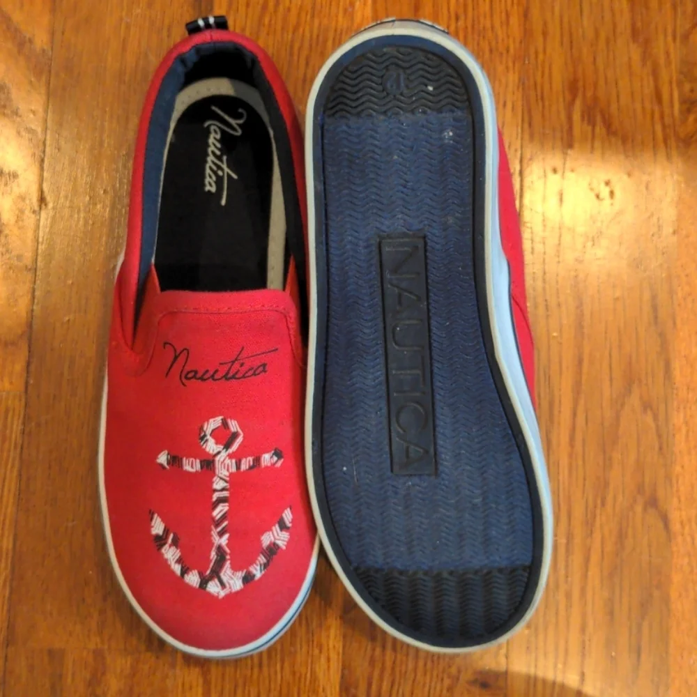 Red Nautica Sneakers - Picture 2 of 3